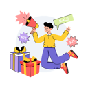 پیش‌نمایش فایل boy-is-doing-online-marketing-10216029 از پک خرید آنلاین و تجارت الکترونیک