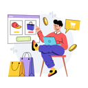 پیش‌نمایش فایل boy-is-giving-online-order-10216022 از پک خرید آنلاین و تجارت الکترونیک
