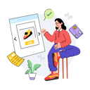 پیش‌نمایش فایل girl-is-doing-online-shopping-10216003 از پک خرید آنلاین و تجارت الکترونیک