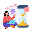پیش‌نمایش فایل hourglass-loading-10215938 از پک بارگذاری