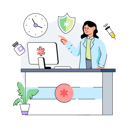 پیش‌نمایش فایل hospital-reception-desk-10215984 از پک پزشکی و مراقبت‌های بهداشتی