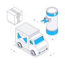 پیش‌نمایش فایل postal-truck-11291200 از پک خدمات تحویل کالا