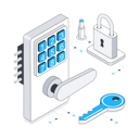 پیش‌نمایش فایل digital-lock-11874317 از پک دستگاه‌های الکترونیکی