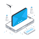 پیش‌نمایش فایل send-mail-using-mobile-11874176 از پک بازاریابی دیجیتال
