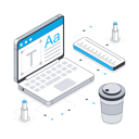 پیش‌نمایش فایل typography-on-laptop-11873989 از پک طراحی و توسعه