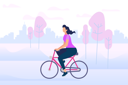 پیش‌نمایش فایل active-stylish-girl-enjoying-bike-ride-open-air-2705991 از پک پارک