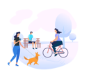 پیش‌نمایش فایل young-people-characters-relaxing-at-city-park-area-2705990 از پک پارک