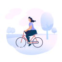پیش‌نمایش فایل young-woman-character-riding-bicycle-in-city-park-2705993 از پک پارک