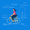 پیش‌نمایش فایل active-stylish-girl-enjoying-bicycle-ride-open-air-2706236 از پک پارک