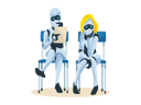 پیش‌نمایش فایل robot-couple-waiting-for-job-interview-2741552 از پک ربات Recruitment