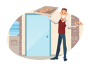 پیش‌نمایش فایل businessman-holding-pizza-box-at-workplace-2741529 از پک کسب و کار