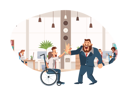 پیش‌نمایش فایل disabled-man-giving-high-five-to-office-worker-2741526 از پک کسب و کار