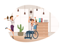 پیش‌نمایش فایل handicap-male-employee-and-female-employee-smiling-2741527 از پک کسب و کار