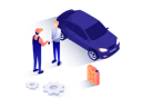 پیش‌نمایش فایل mechanic-giving-car-key-to-customer-2953442 از پک خدمات خودرو