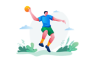 پیش‌نمایش فایل man-playing-handball-7871290 از پک فعالیت های ورزشی