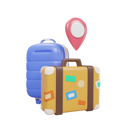 پیش‌نمایش فایل suitecase-and-location-pin-9135895 از پک سفر