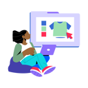 پیش‌نمایش فایل girl-doing-shopping-online-using-laptop-6061857 از پک تجارت الکترونیک
