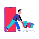 پیش‌نمایش فایل man-with-shopping-cart-6061856 از پک تجارت الکترونیک
