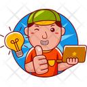 پیش‌نمایش فایل graphic-designer-8579233 از پک شخصیت مرد کارگر