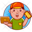 پیش‌نمایش فایل graphic-designer-8579234 از پک شخصیت مرد کارگر