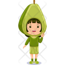 پیش‌نمایش فایل girl-kids-avocado-character-9313642 از پک شخصیت میوه ای دختر بچه