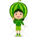 پیش‌نمایش فایل girl-kids-watermelon-character-9313656 از پک شخصیت میوه ای دختر بچه