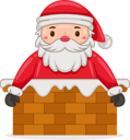 پیش‌نمایش فایل cute-santa-claus-enters-through-the-chimney-7210307 از پک بابا نوئل