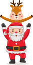 پیش‌نمایش فایل cute-santa-claus-with-deer-7210305 از پک بابا نوئل