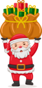 پیش‌نمایش فایل santa-claus-deliver-christmas-gift-bag-7210319 از پک بابا نوئل