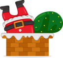پیش‌نمایش فایل santa-claus-enters-through-the-chimney-7210315 از پک بابا نوئل