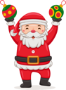 پیش‌نمایش فایل santa-claus-holding-christmas-ball-7210312 از پک بابا نوئل