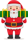 پیش‌نمایش فایل santa-claus-holding-christmas-gift-7210316 از پک بابا نوئل