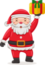 پیش‌نمایش فایل santa-claus-holding-christmas-present-7210306 از پک بابا نوئل