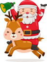 پیش‌نمایش فایل santa-claus-riding-on-deer-7210303 از پک بابا نوئل