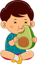 پیش‌نمایش فایل boy-eating-avocado-9080501 از پک پسر در حال خوردن