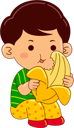 پیش‌نمایش فایل boy-eating-banana-9080503 از پک پسر در حال خوردن