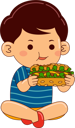پیش‌نمایش فایل boy-eating-hot-dog-9069592 از پک پسر در حال خوردن