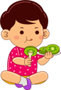 پیش‌نمایش فایل boy-eating-kiwi-9080508 از پک پسر در حال خوردن