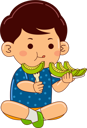 پیش‌نمایش فایل boy-eating-melon-9080514 از پک پسر در حال خوردن