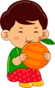 پیش‌نمایش فایل boy-eating-orange-9080516 از پک پسر در حال خوردن