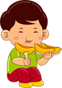پیش‌نمایش فایل boy-eating-peach-9080518 از پک پسر در حال خوردن