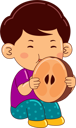 پیش‌نمایش فایل boy-eating-sapodilla-9080522 از پک پسر در حال خوردن