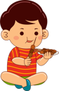 پیش‌نمایش فایل boy-eating-satay-9069599 از پک پسر در حال خوردن