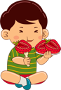 پیش‌نمایش فایل boy-eating-strawberry-9080525 از پک پسر در حال خوردن