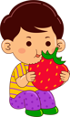 پیش‌نمایش فایل boy-eating-strawberry-9080526 از پک پسر در حال خوردن