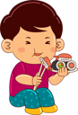 پیش‌نمایش فایل boy-eating-sushi-9069602 از پک پسر در حال خوردن