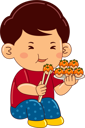پیش‌نمایش فایل boy-eating-takoyaki-9069603 از پک پسر در حال خوردن