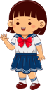 پیش‌نمایش فایل girl-in-school-dress-9069628 از پک کودکان در لباس مدرسه