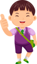 پیش‌نمایش فایل boy-kid-standing-in-uniform-and-showing-thumb-up-9080768 از پک پسر بچه‌ها بازگشته به مدرسه