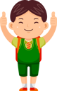 پیش‌نمایش فایل boy-kid-wear-uniform-and-showing-thumbs-up-9080769 از پک پسر بچه‌ها بازگشته به مدرسه